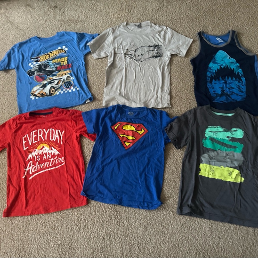Blue and Gray Short Sleeve Tees Casual Collection
